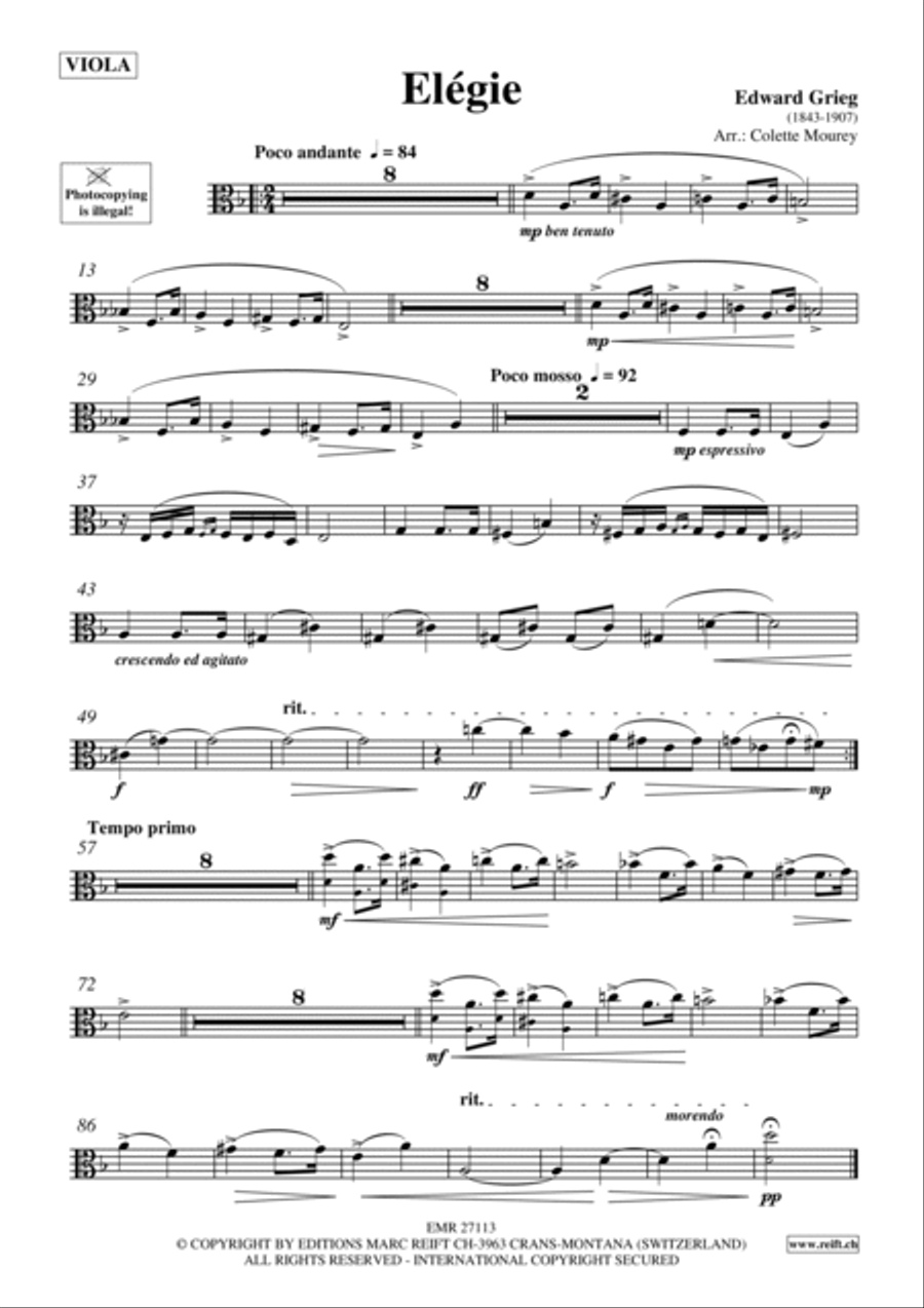 Elegie Viola scores gallery preview page 2