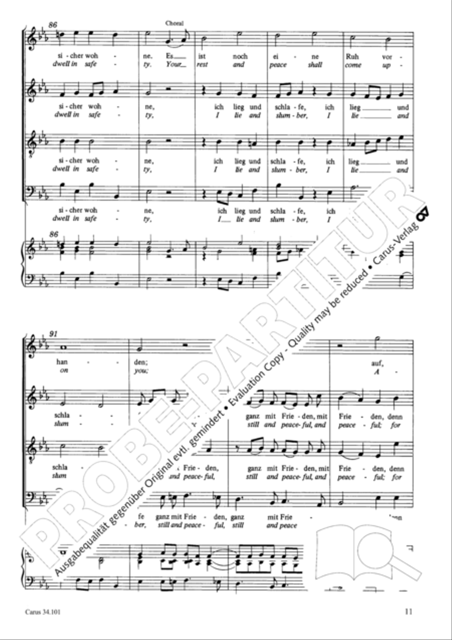 I lie and slumber, still and peaceful 4-Part scores gallery preview page 20