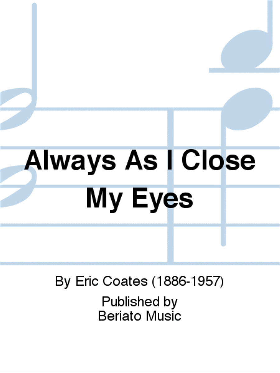 Always As I Close My Eyes Piano, Vocal, Guitar scores gallery preview page 1
