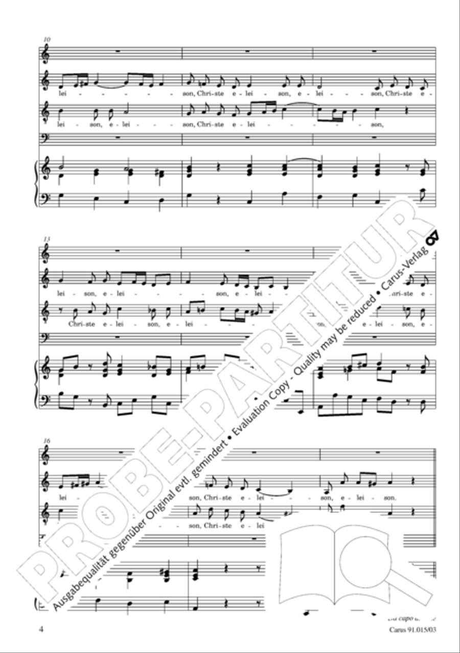 Mass in C (Missa in C) 4-Part scores gallery preview page 5