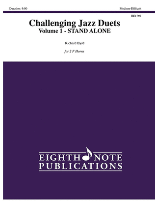 Book cover for Challenging Jazz Duets (stand alone version), Volume 1