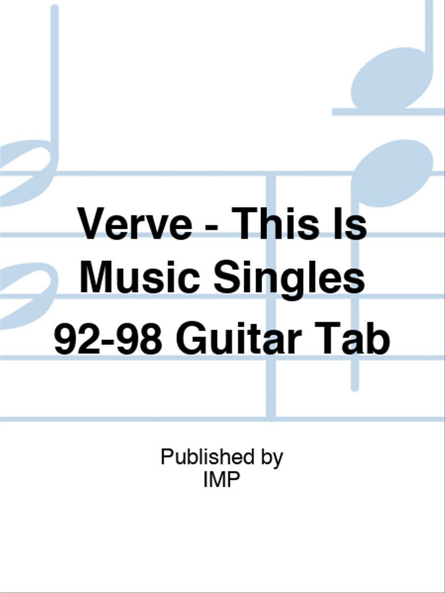 Verve - This Is Music Singles 92-98 Guitar Tab Guitar Tablature scores gallery preview page 1
