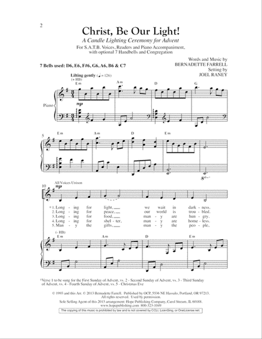 Christ, Be Our Light 4-Part scores gallery preview page 2