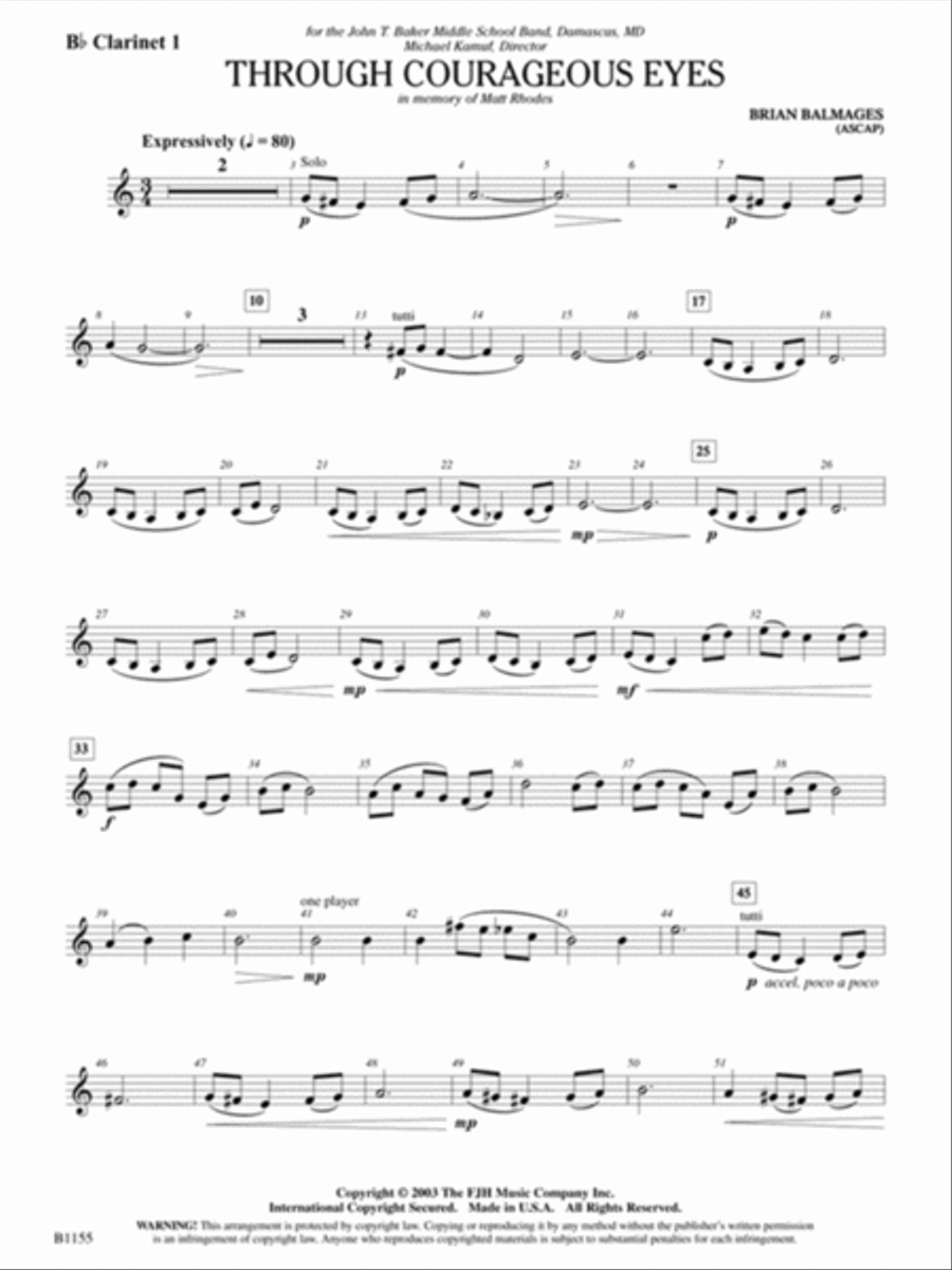 Through Courageous Eyes Concert Band scores gallery preview page 2