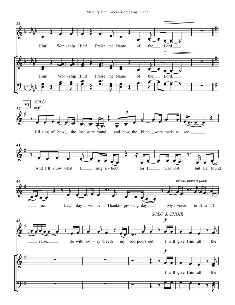 Magnify Him 4-Part scores gallery preview page 3