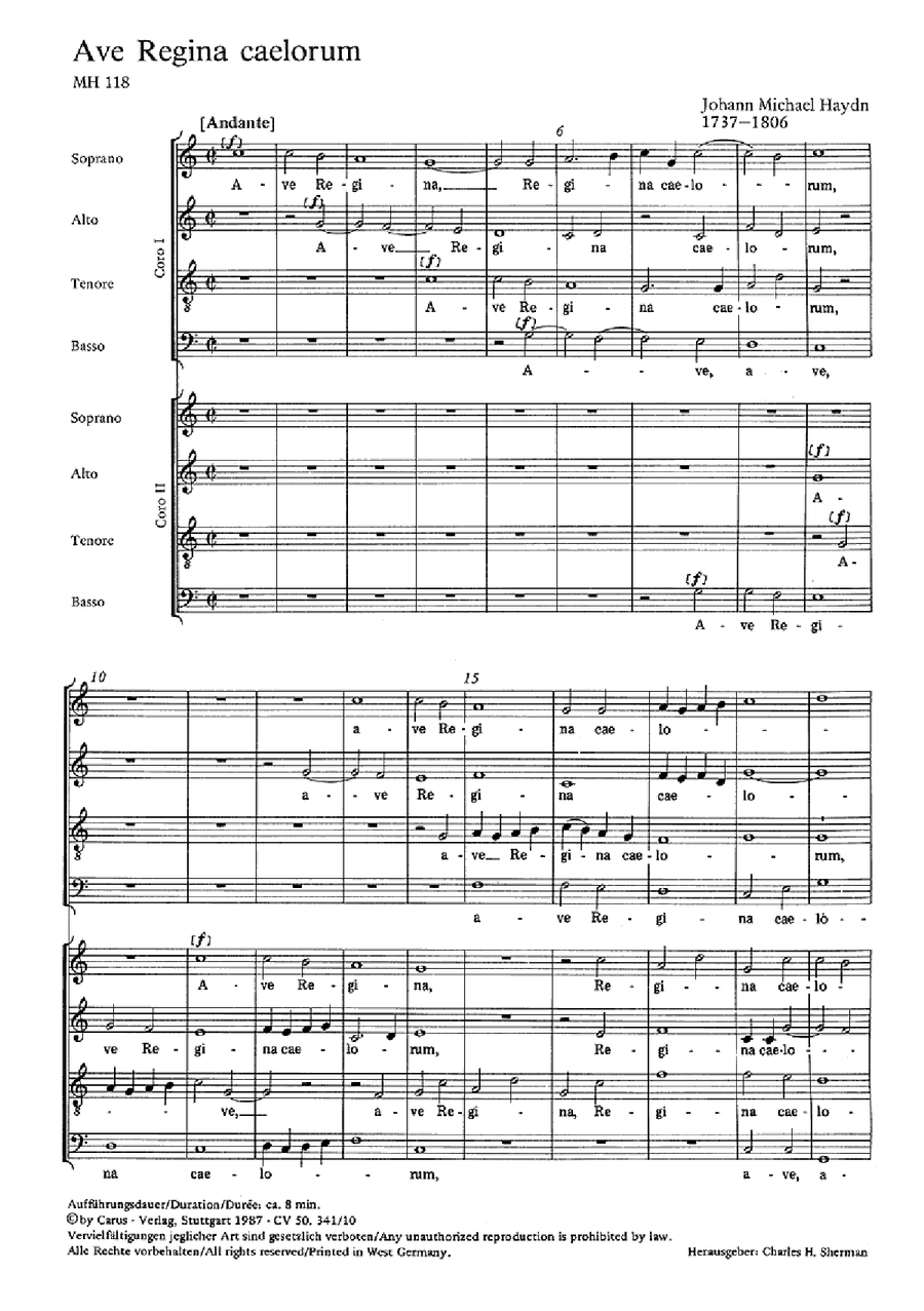 Ave Regina in C major