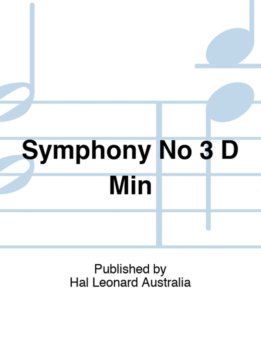 Symphony No 3 D Min
