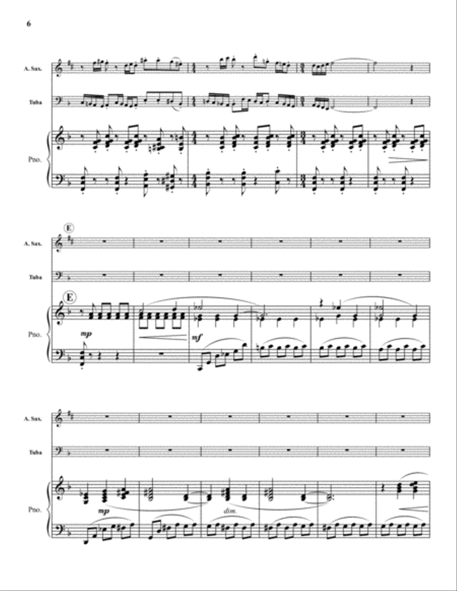 Conversations Saxophone scores gallery preview page 6