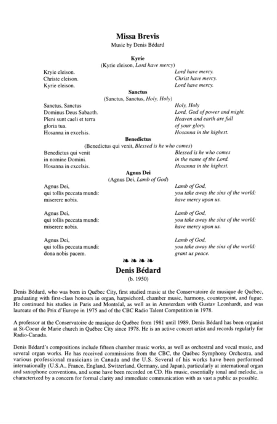 Missa Brevis Men's Choir scores gallery preview page 2