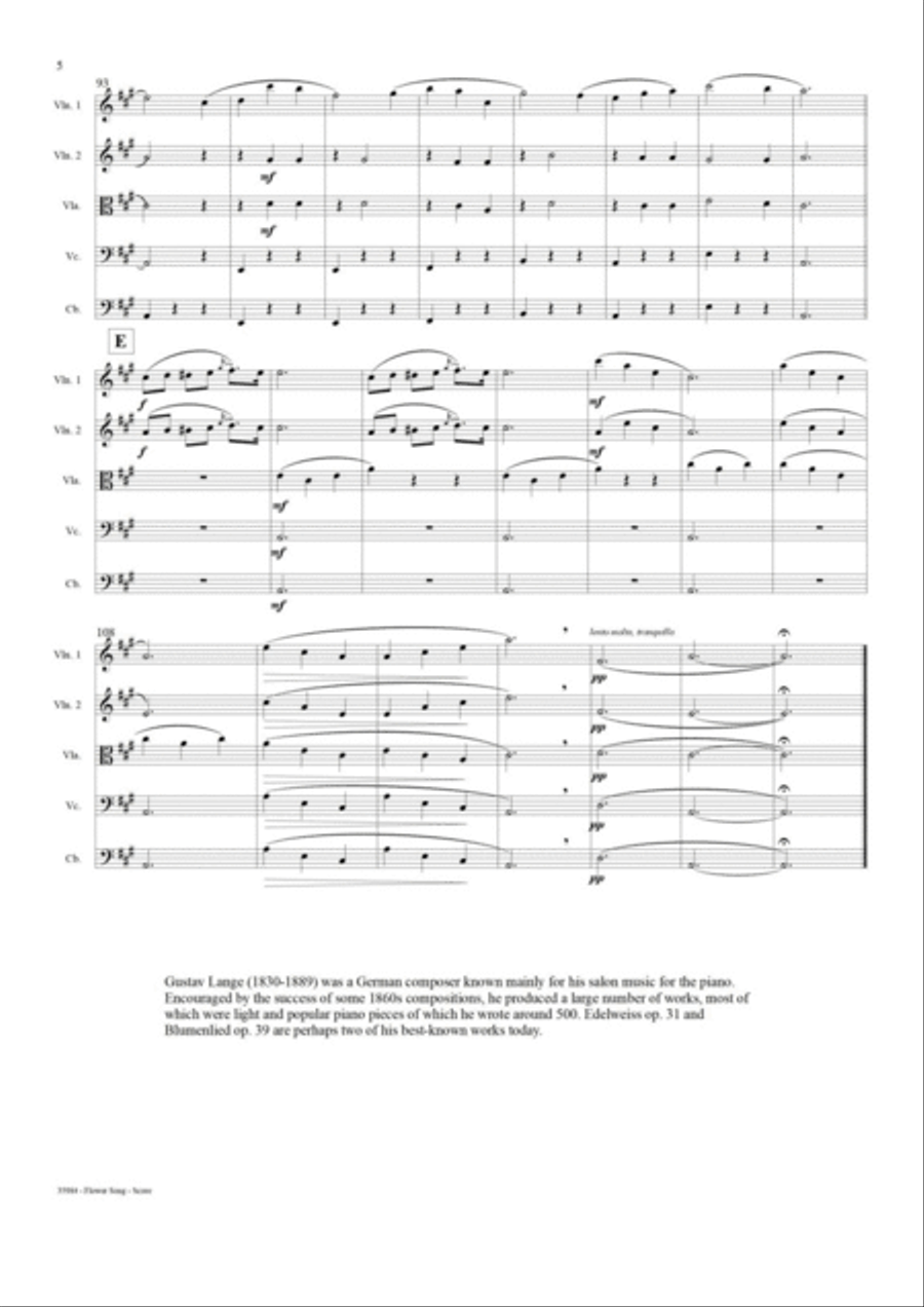 FLOWER SONG op. 39 – STRING QUARTET String Quartet scores gallery preview page 6