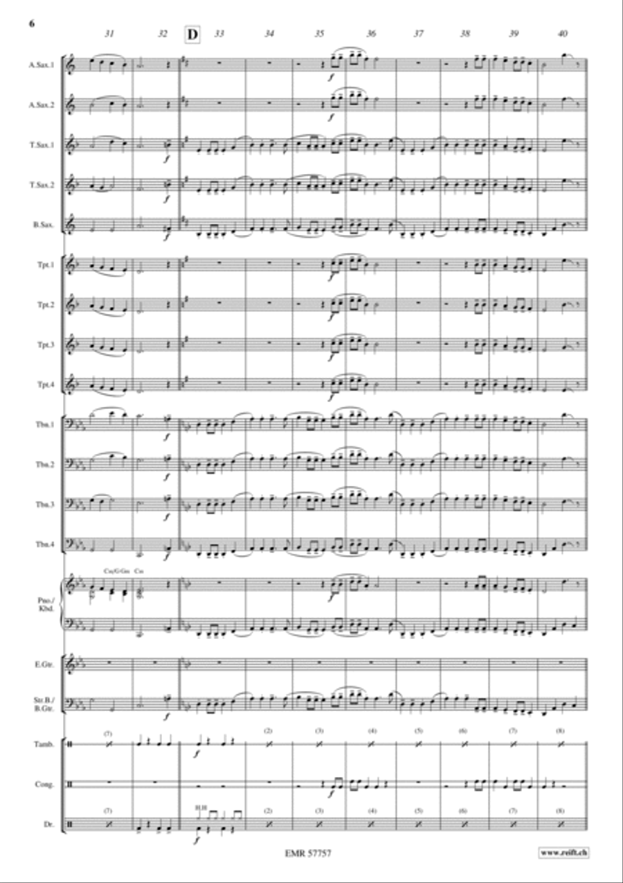 Wellerman Big Band scores gallery preview page 6