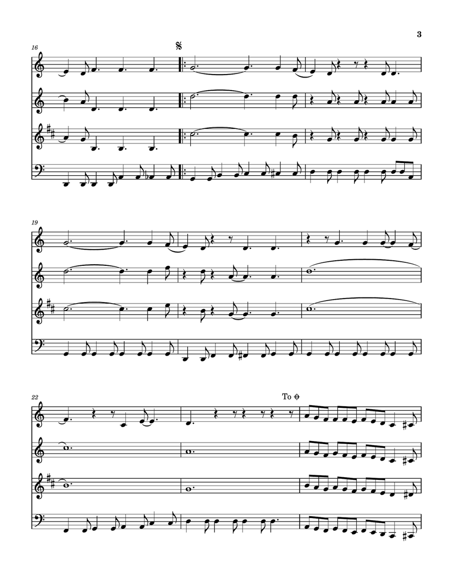 Easy Livin' Woodwind Quartet scores gallery preview page 4