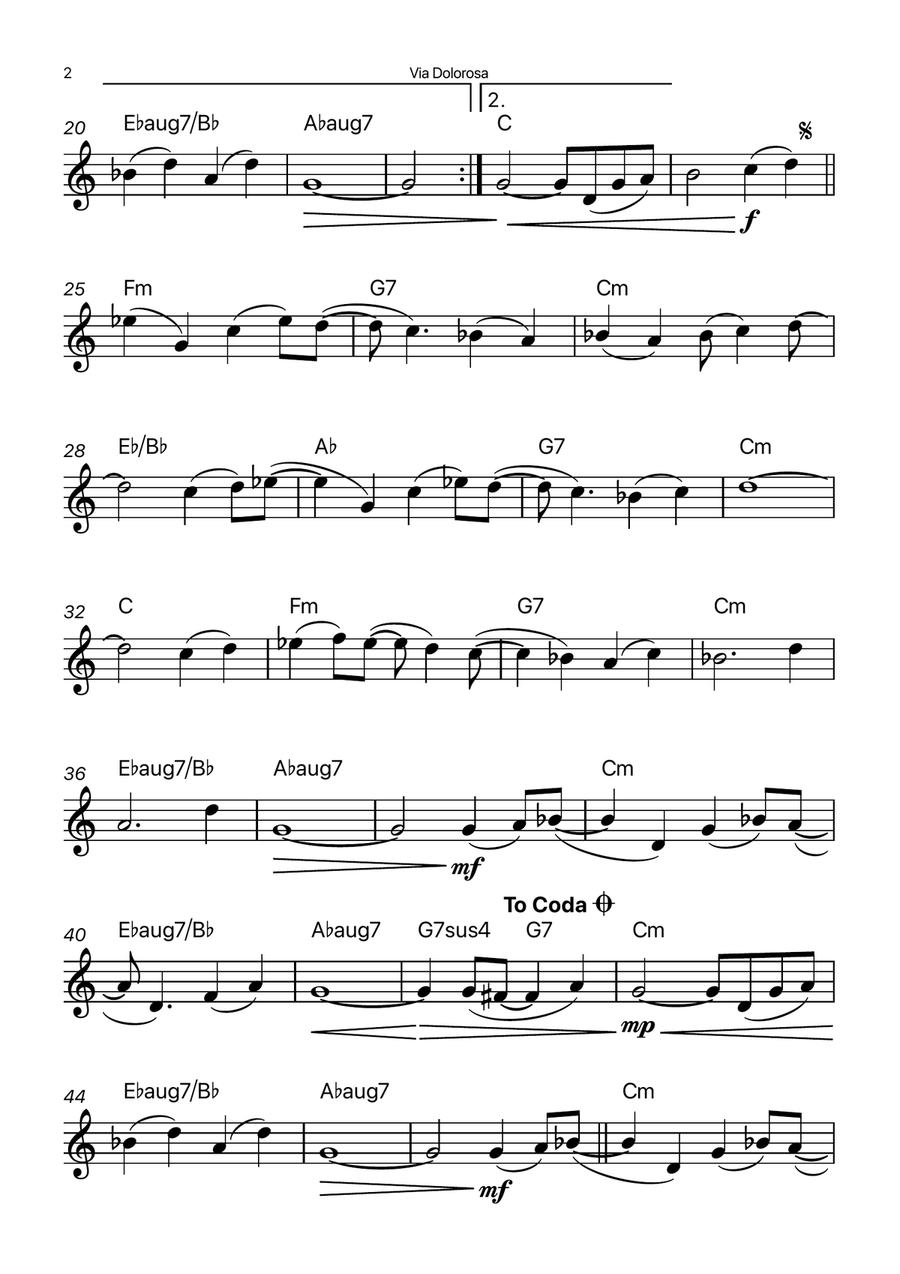 Via Dolorosa Chamber Music scores gallery preview page 2