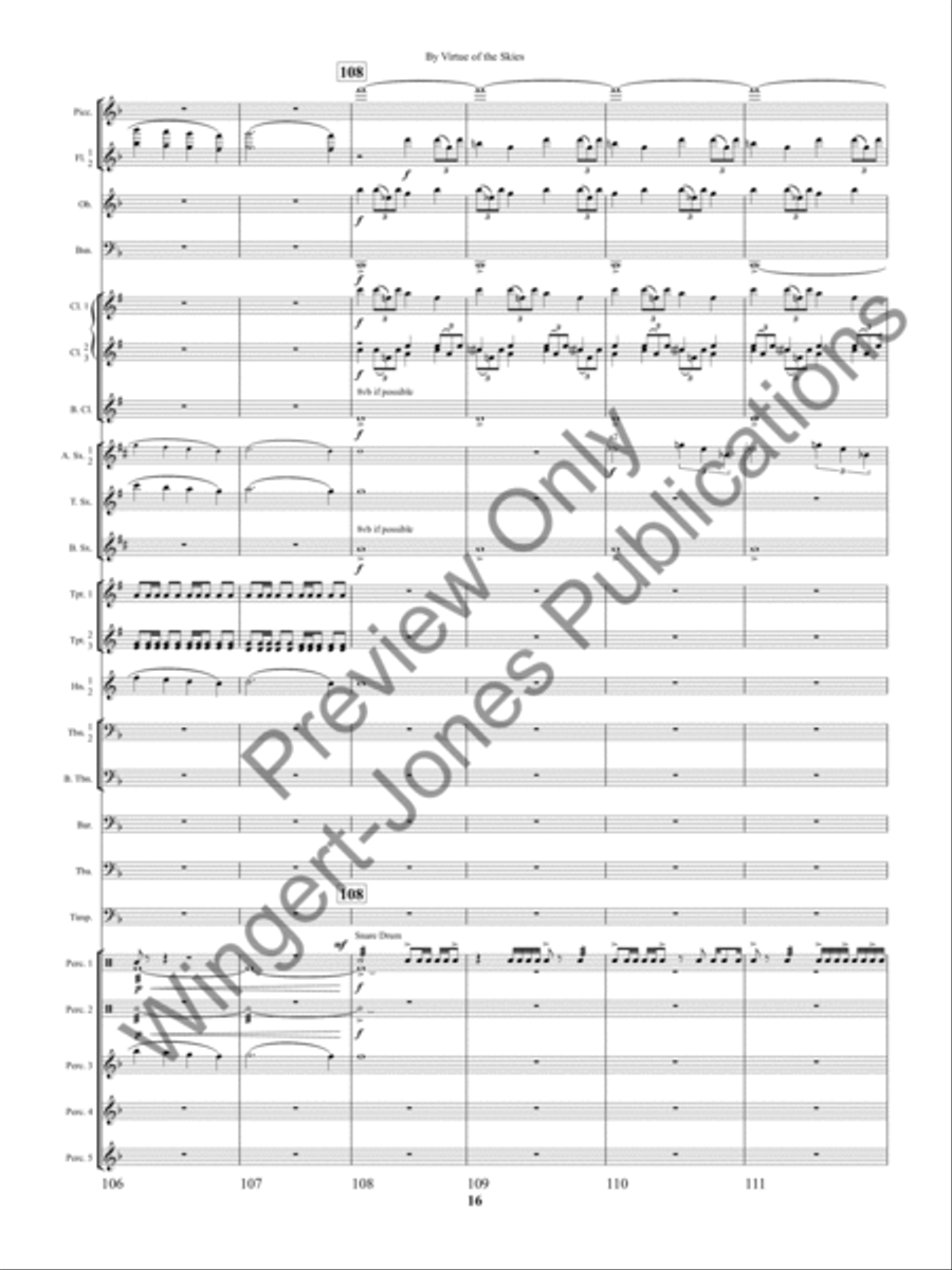 By Virtue of the Skies Concert Band scores gallery preview page 19