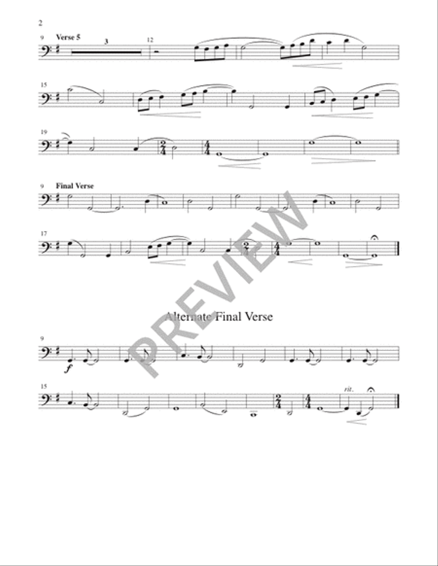 For the Beauty of the Earth - Instrument edition Cello scores gallery preview page 7
