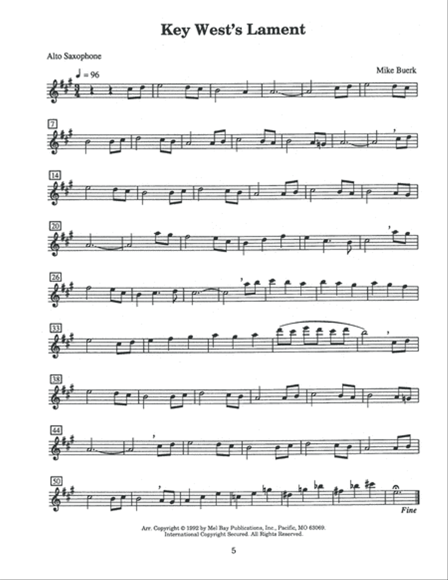 Easy Solos for Beginning Saxophone, Level 1 Saxophone Solo scores gallery preview page 6