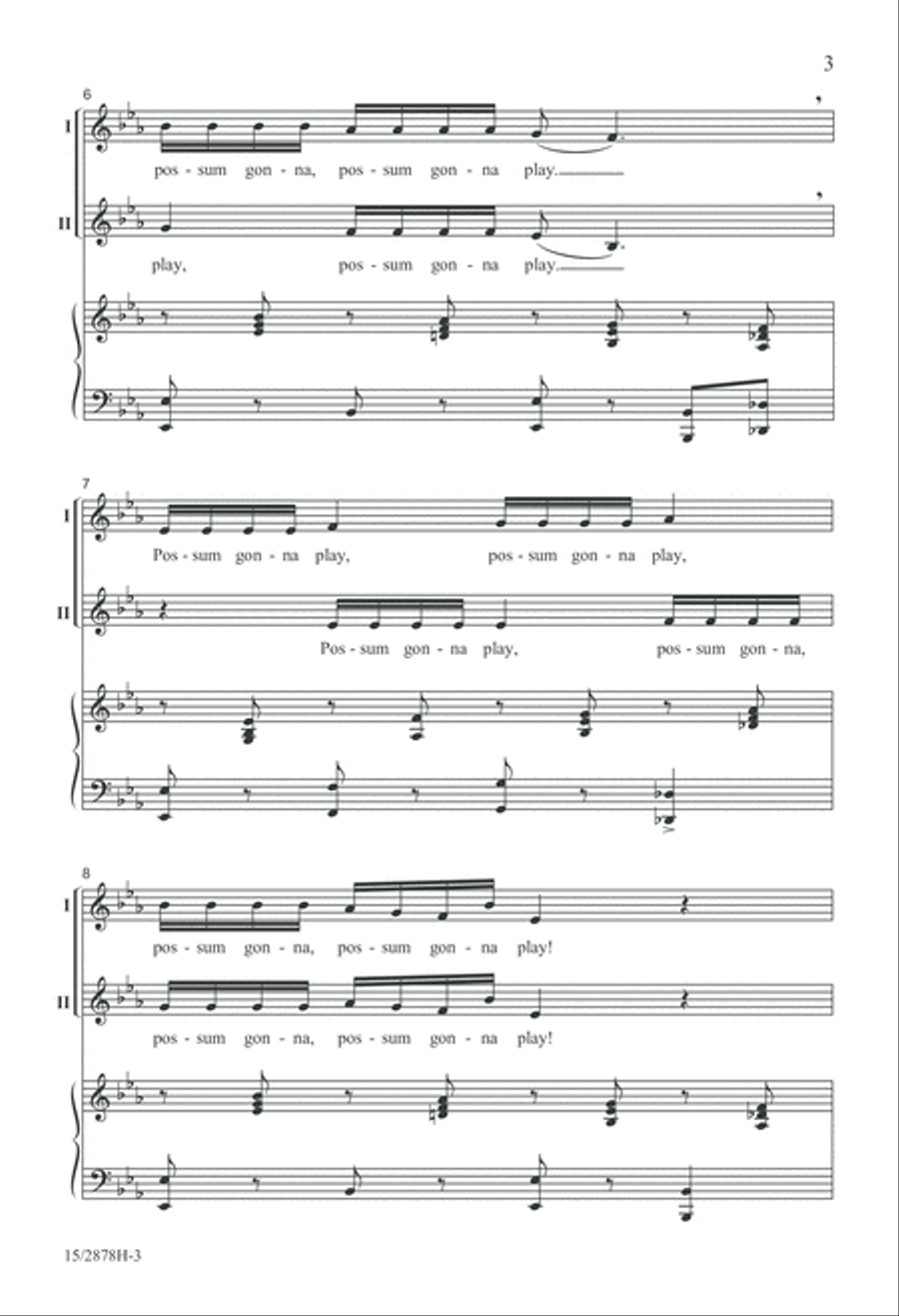 Possum Gonna Play... 2-Part scores gallery preview page 4