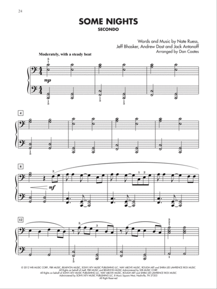 Current Hits for Two 1-3 (Value Pack) Piano Solo scores gallery preview page 4