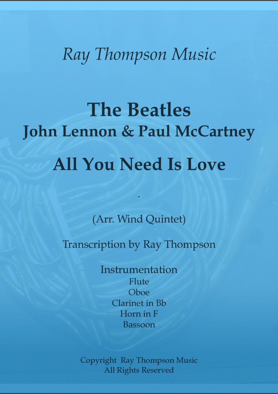 All You Need Is Love Woodwind Quintet scores gallery preview page 1