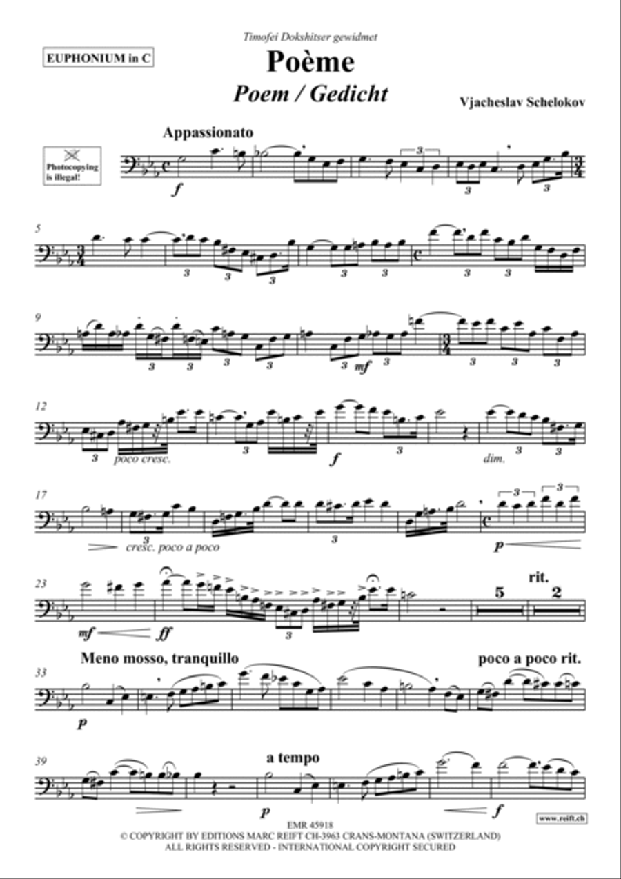 Poeme Euphonium scores gallery preview page 4