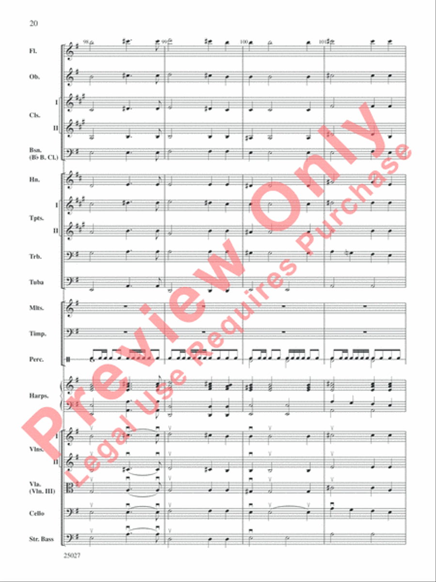 Selections form Tim Burton's Corpse Bride Full Orchestra scores gallery preview page 21