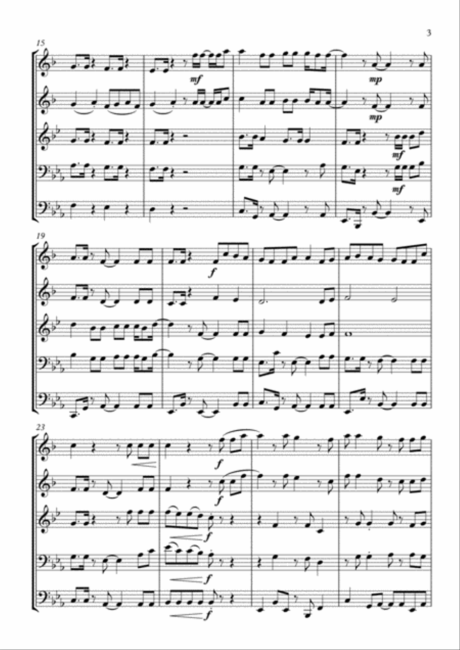 Love Yourself Brass Ensemble scores gallery preview page 3
