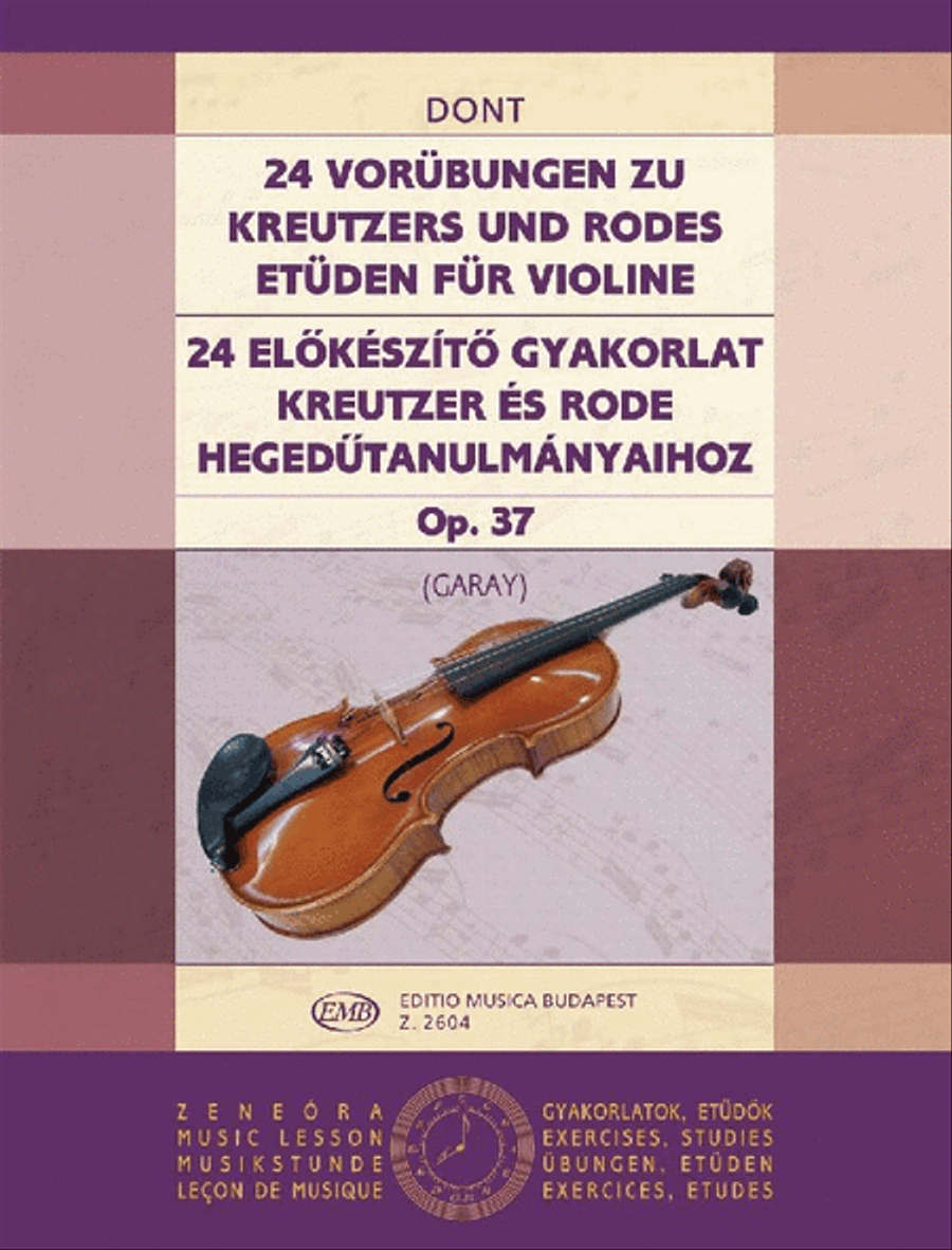 Book cover for 24 Vorübungen op. 37