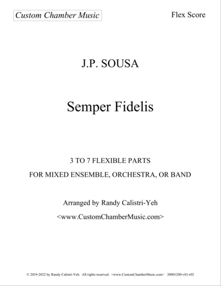 Sousa Semper Fidelis (Flexible Band) Concert Band scores gallery preview page 2