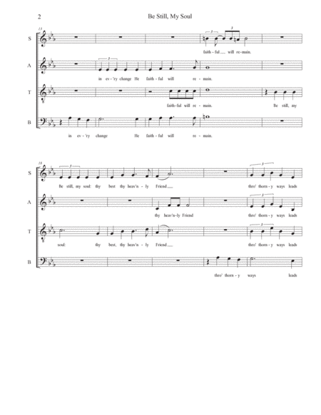 Be Still, My Soul (SATB) image number null