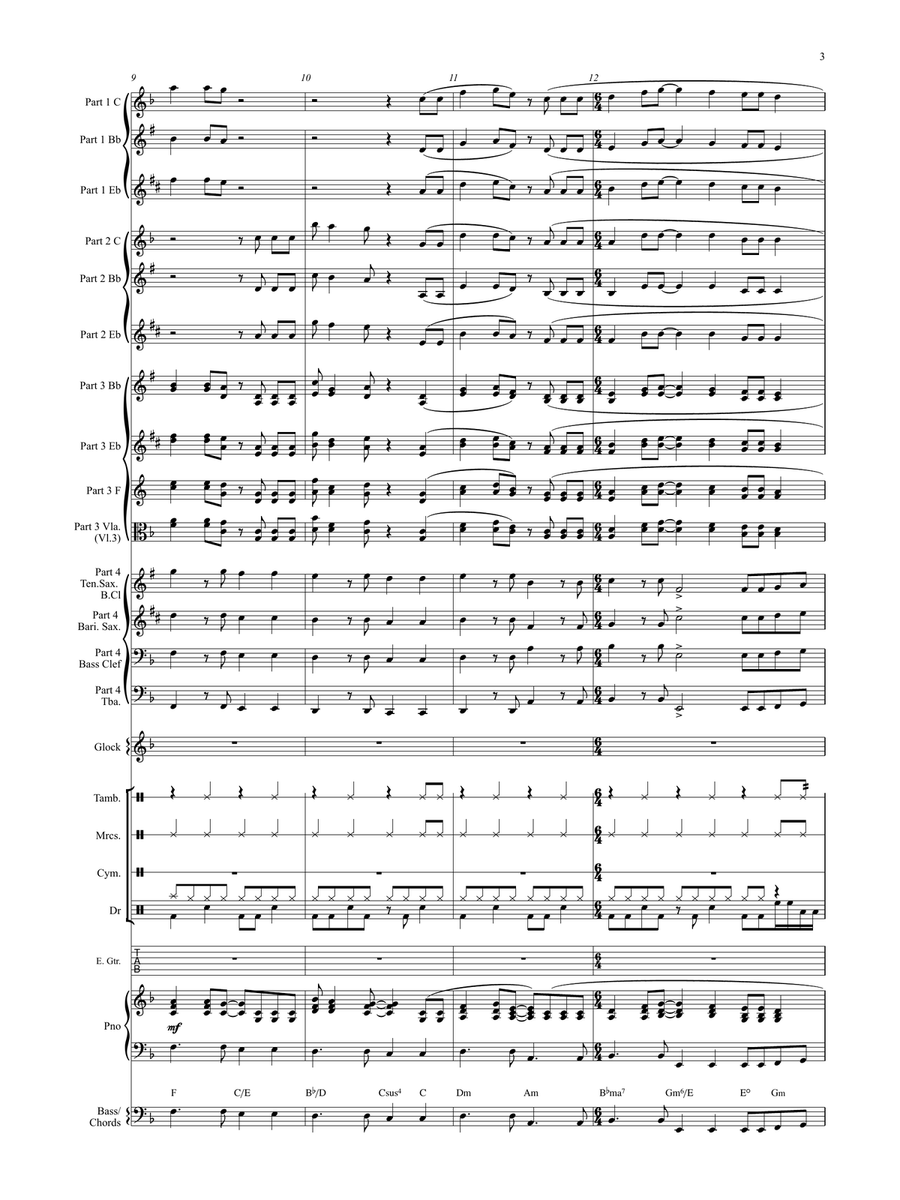 Souled Out (Flexible Instrumentation) Concert Band scores gallery preview page 6