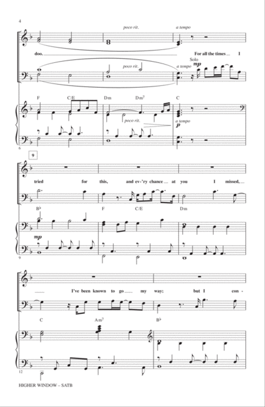 Higher Window Higher Window 4-Part scores gallery preview page 2