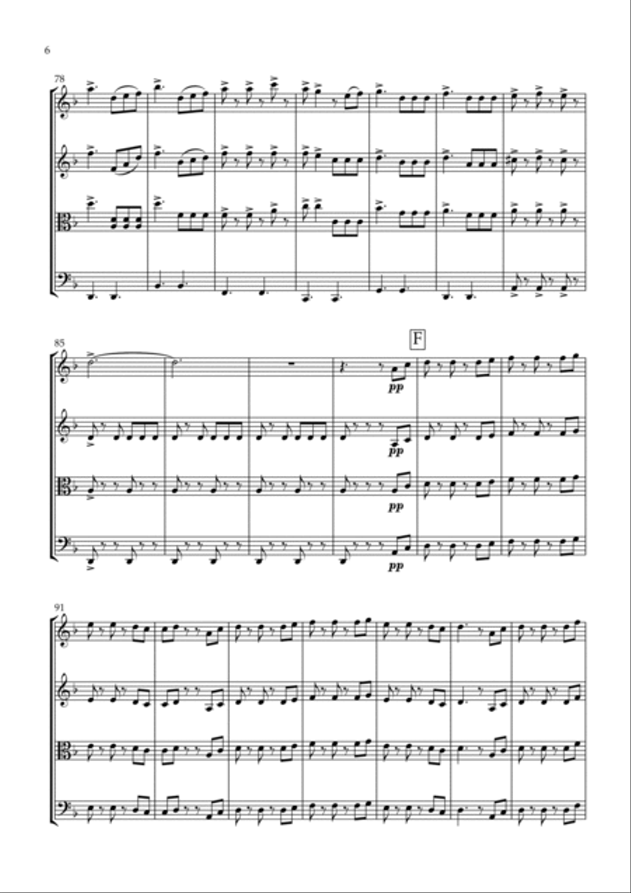 He's A Pirate String Quartet scores gallery preview page 6