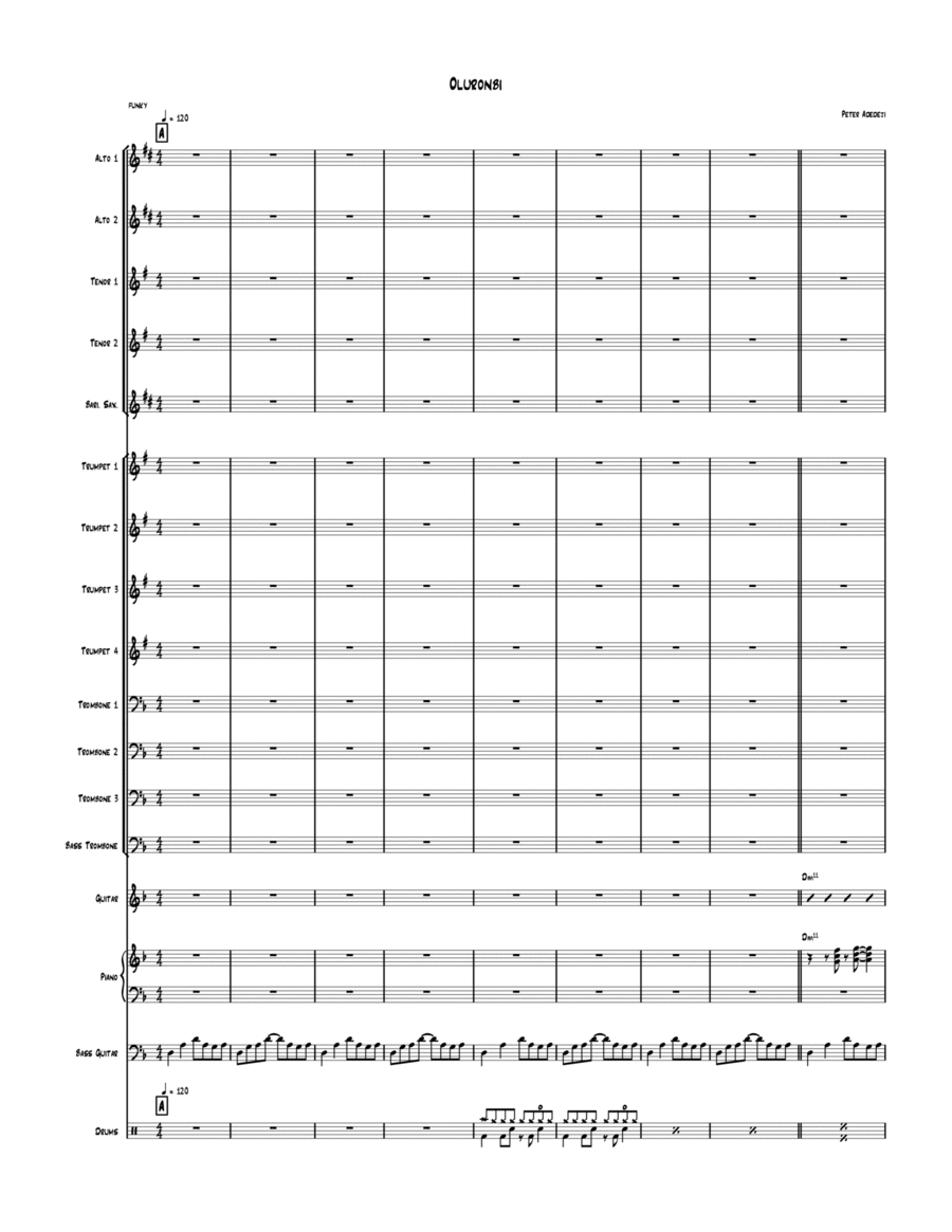 Oluronbi Jazz Ensemble scores gallery preview page 1