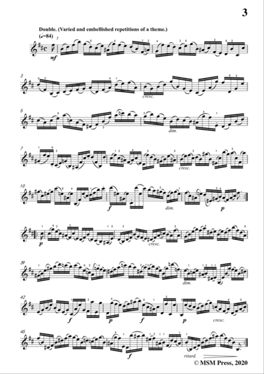 Bach,J.S.-Violin Partita No.1,in b minor,BWV 1002,for Violin Violin Solo scores gallery preview page 5