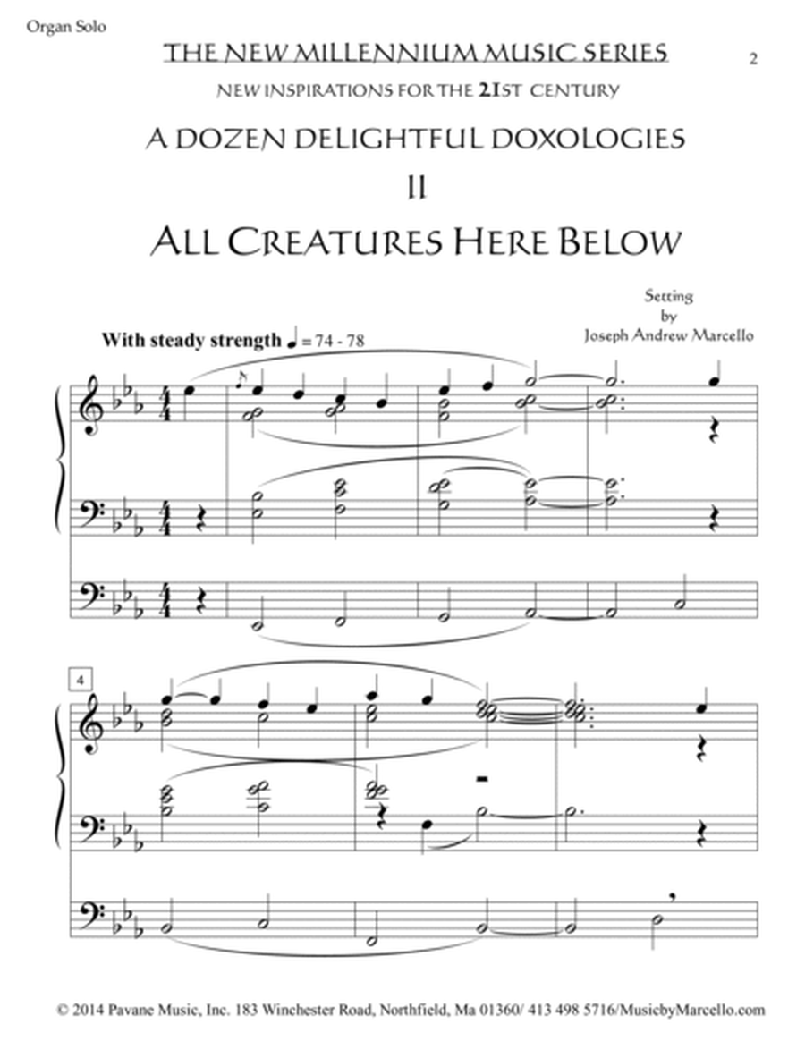 Delightful Doxology II - All Creatures Here Below - Organ (Eb) image number null