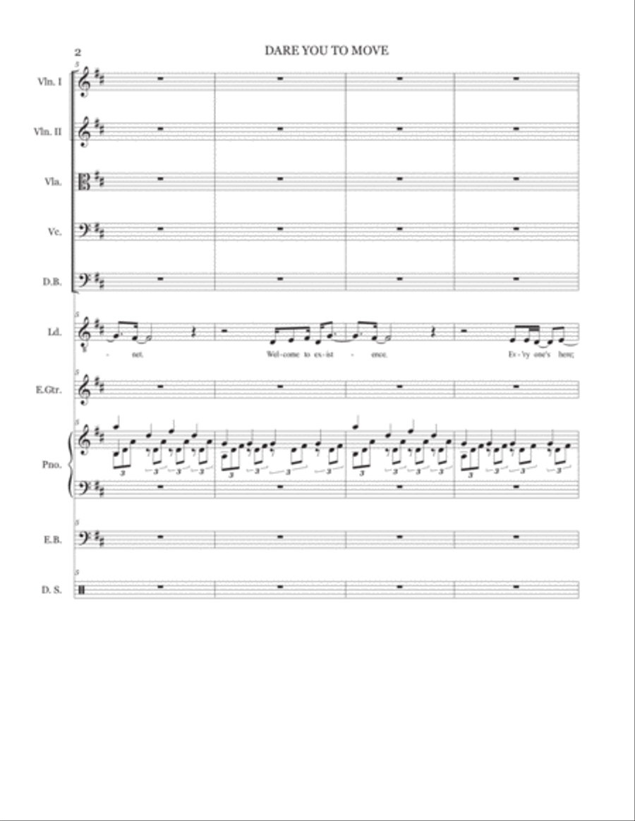 Dare You To Move Small Ensemble scores gallery preview page 3