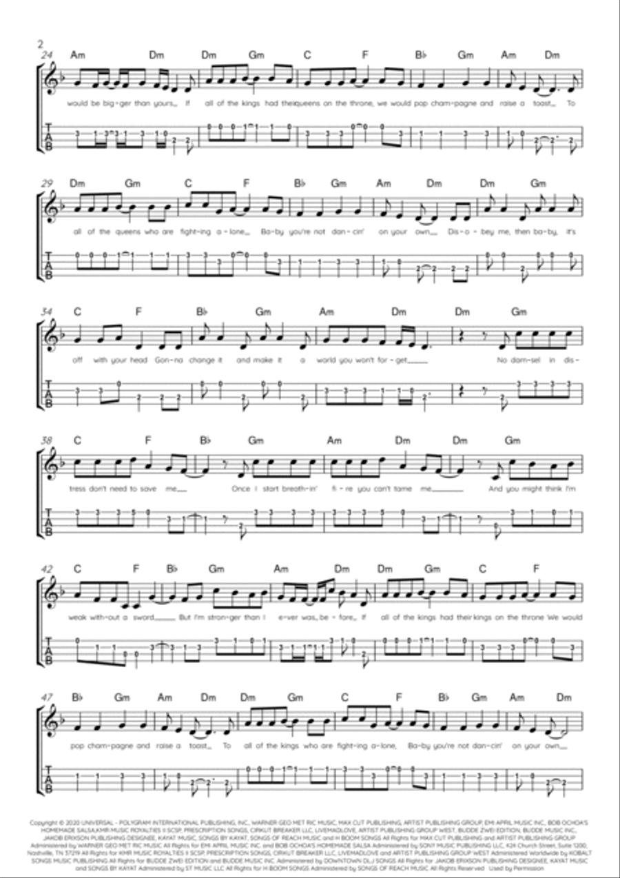 Kings & Queens Ukulele scores gallery preview page 2