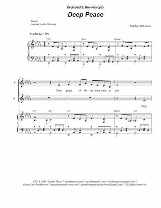 Deep Peace (2-part choir - (SA)
