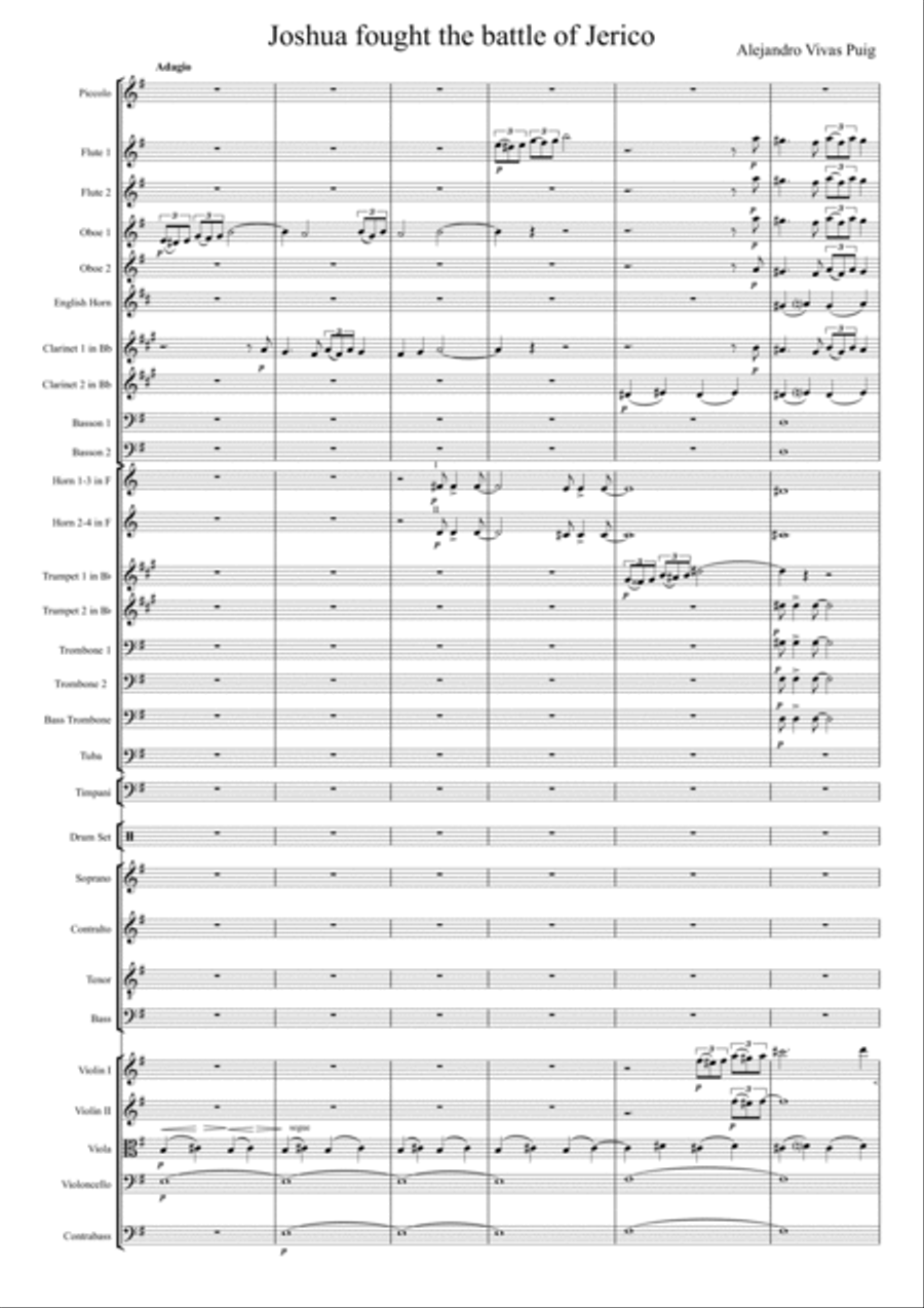 JOSHUA FOUGHT THE BATTLE OF JERICHO Full Orchestra scores gallery preview page 2