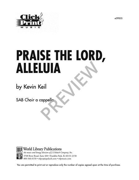 Praise to the Lord Alleluia image number null