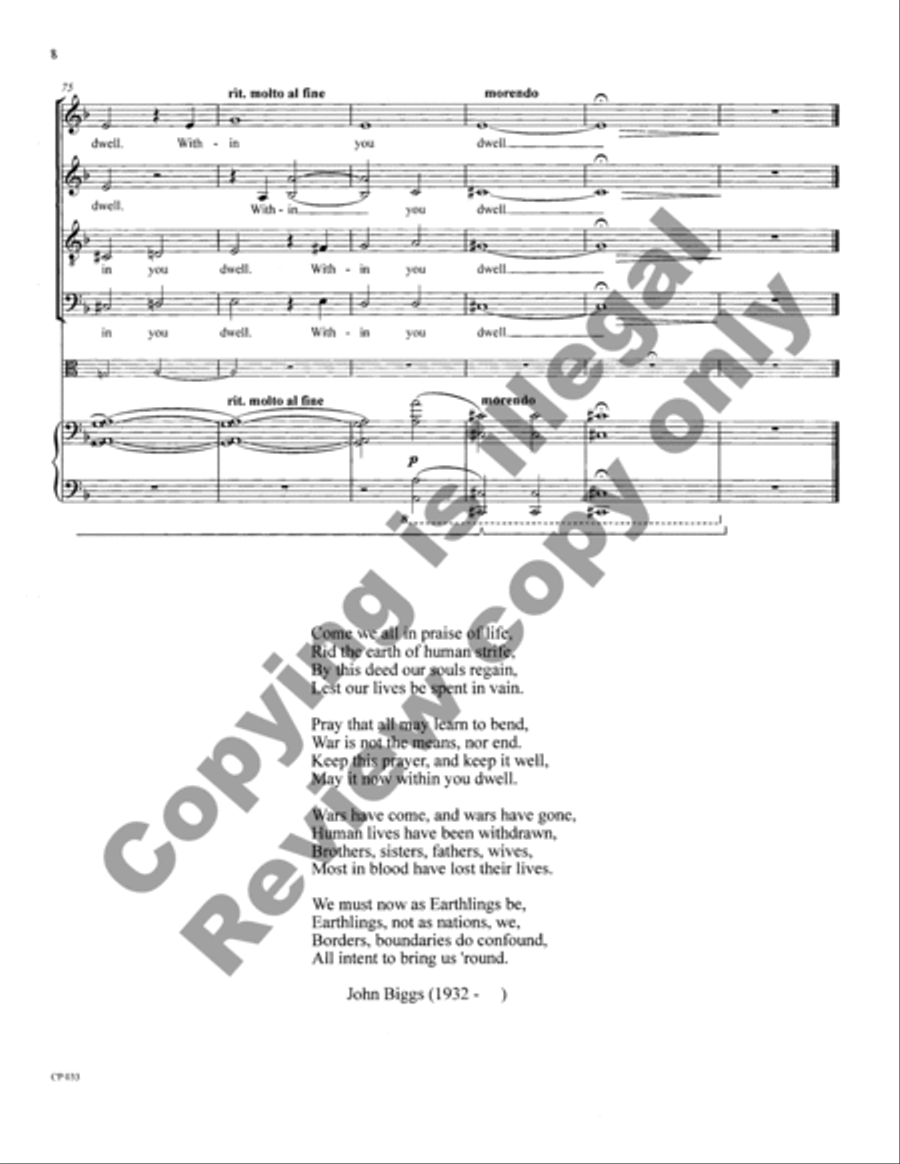A Prayer 4-Part scores gallery preview page 8