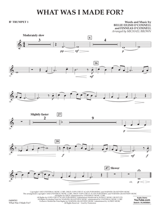 Book cover for What Was I Made For? (arr. Michael Brown) - Bb Trumpet 1