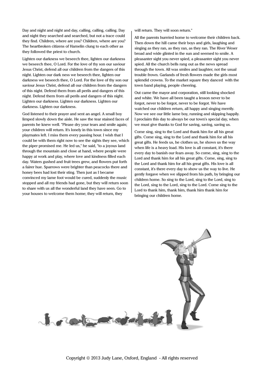 The Pied Piper Of Hamelin - A musical for children adapted from Robert Browning's version of the fam Piano, Vocal scores gallery preview page 5
