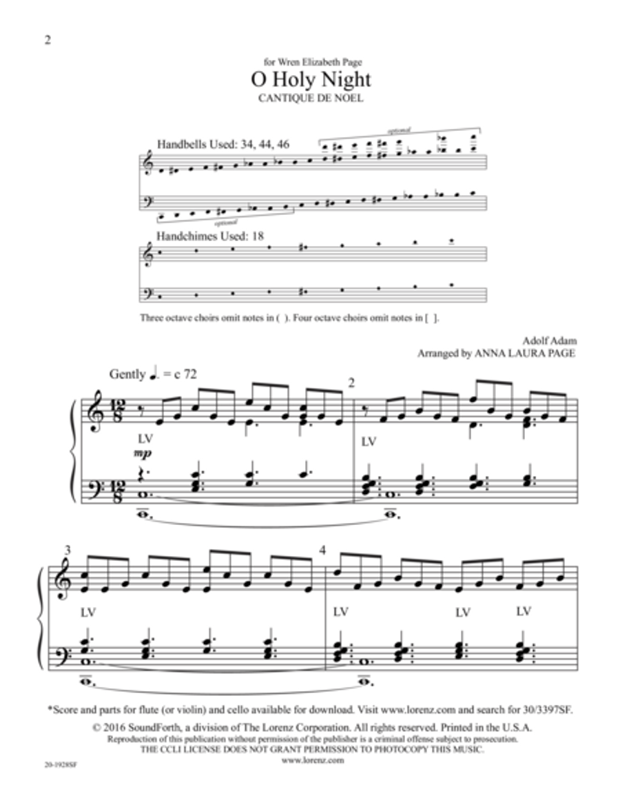 O Holy Night O Holy Night 5-Octaves scores gallery preview page 2