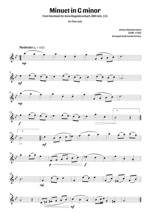 Minuet in G minor (flute solo)