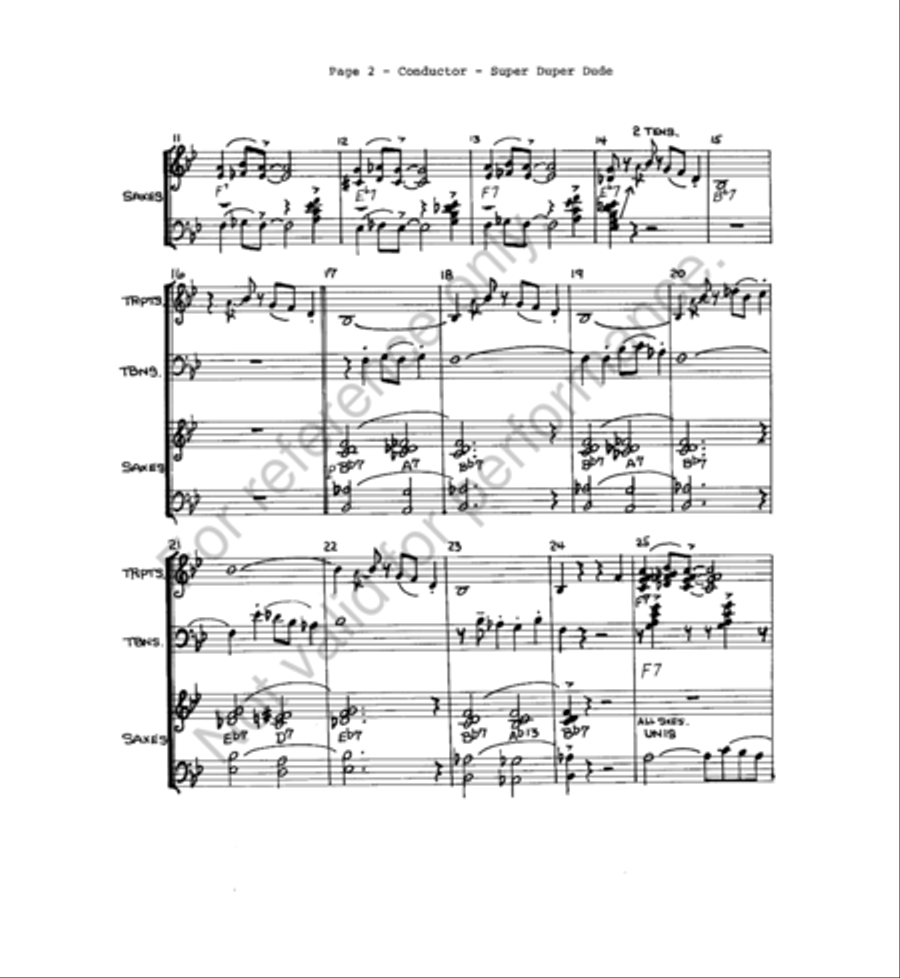 Super-Duper-Dude Super-Duper-Dude Jazz Ensemble scores gallery preview page 3
