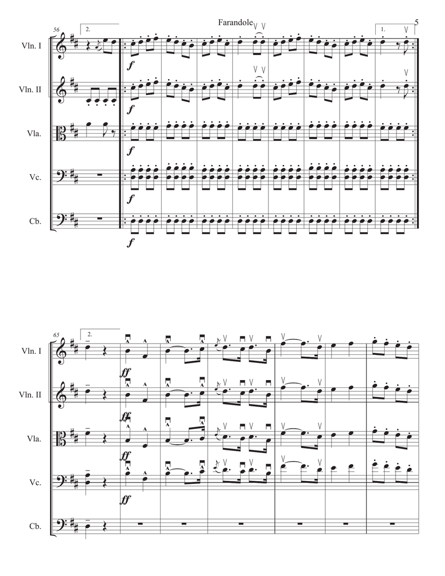 Farandole From L'Arlesienne Suite No. 2 by Bizet for String Orchestra String Orchestra scores gallery preview page 5