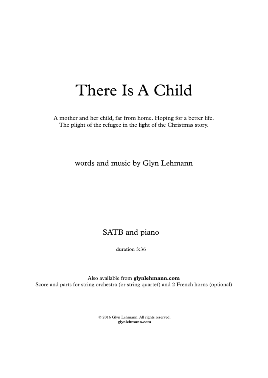 There Is A Child 4-Part scores gallery preview page 1