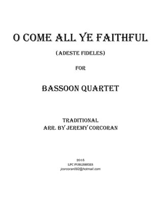 O Come All Ye Faithful for Bassoon Quartet