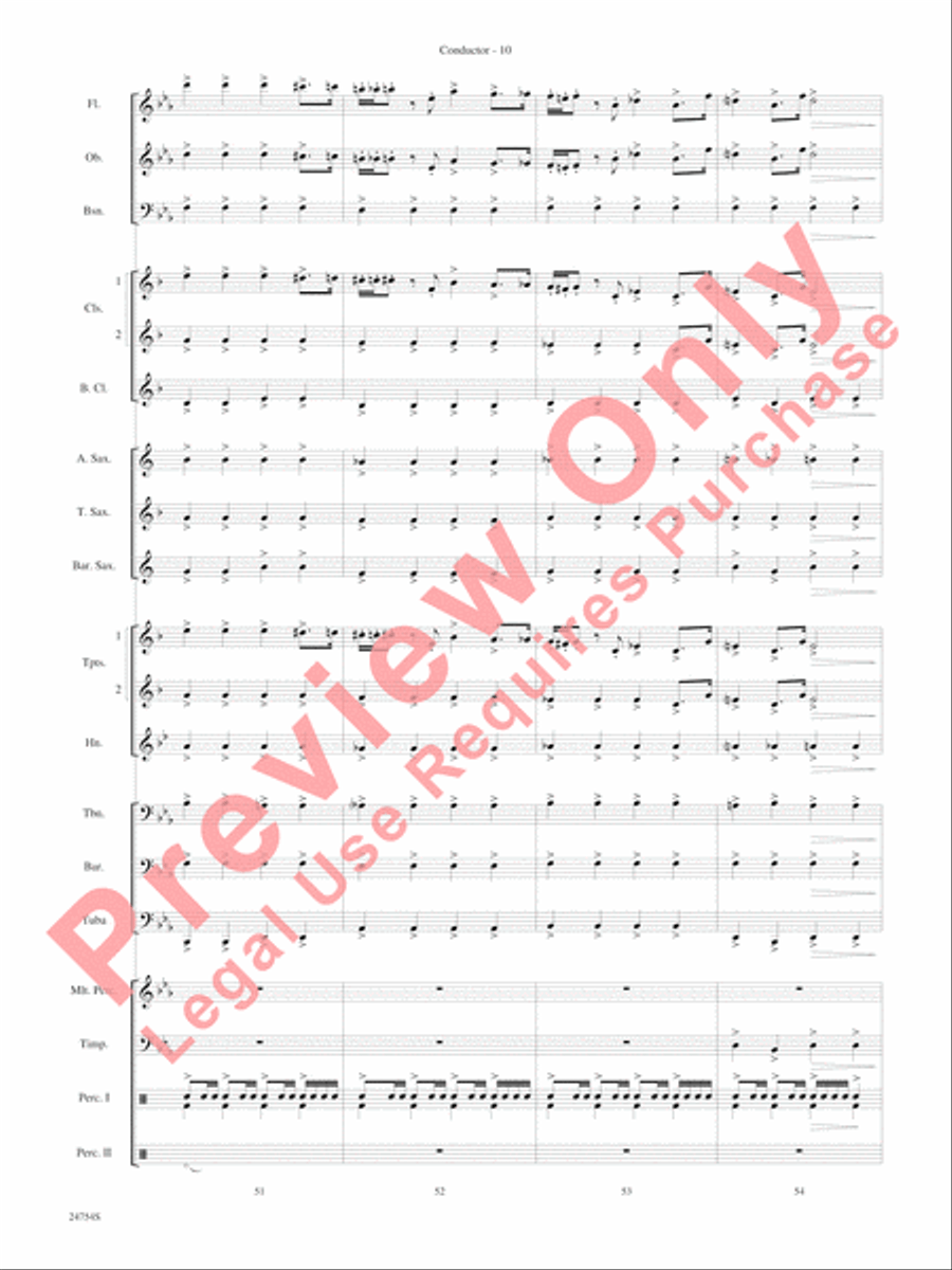 Selections from The Star Wars Saga Concert Band scores gallery preview page 13
